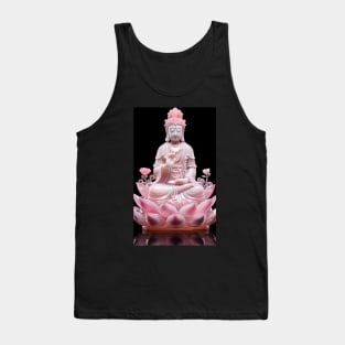 Buddha Guanyin on black background Tank Top